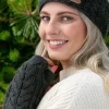 Aran Cable Handwarmers Charcoal