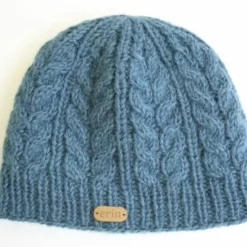 Aran Cable Pullon Hat Denim