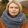 Aran Infinity Snood Denim