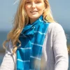 100% Cashmere Scarf Atlantic Blue
