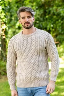 Fisherman Aran Sweater Parsnip Merino Wool