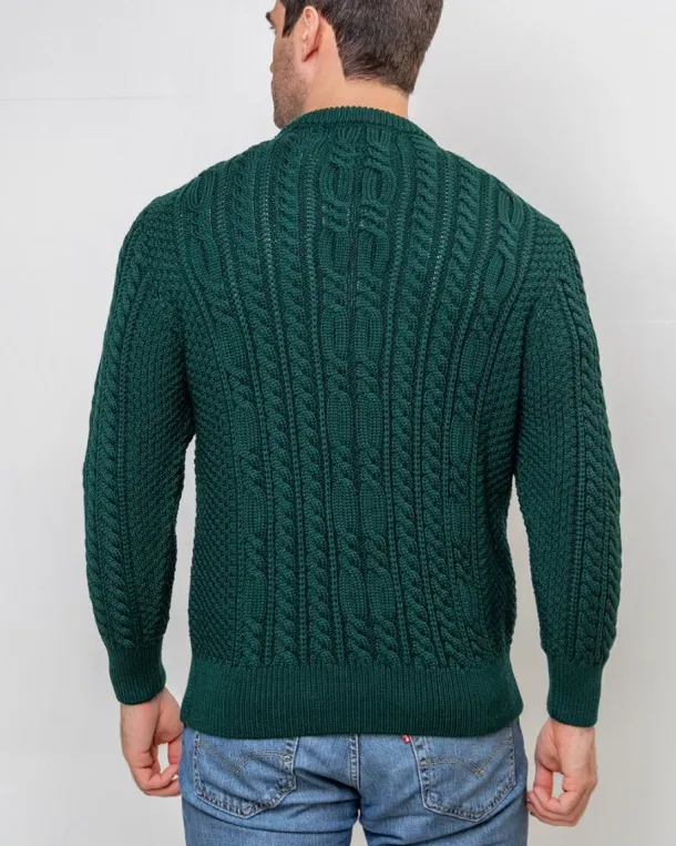 Heavyweight Extra Fine Merino Wool Sweater Forest Green