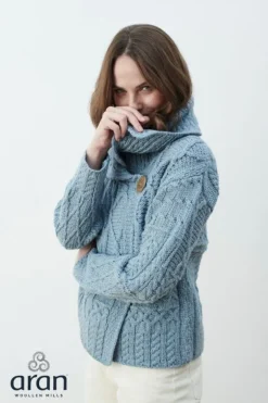Irish Aran One Button Cardigan