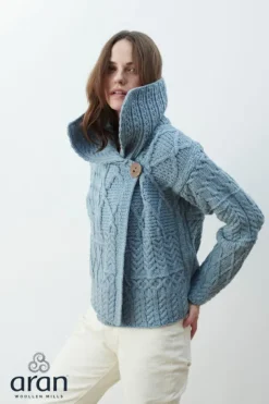Irish Aran One Button Cardigan