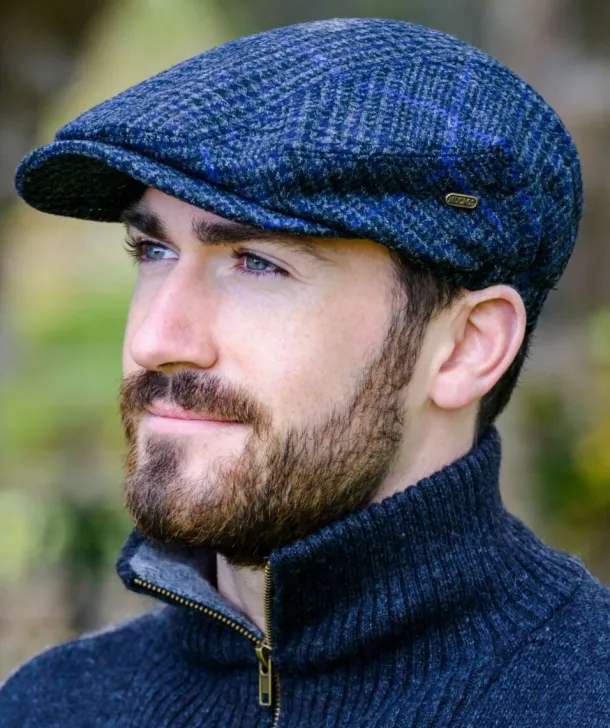 Kerry Peak Cap Blue Check 434