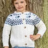 Kids Sheep Cardigan Merino Wool - Natural