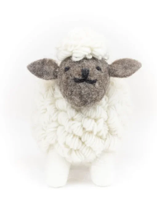 Knitted Sheep Collectible Large - White