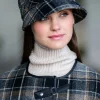 Ladies Irish Flapper Cap Grey / Black Mix Col: 21