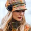 Ladies Newsboy Cap Yellow Mix col. 43