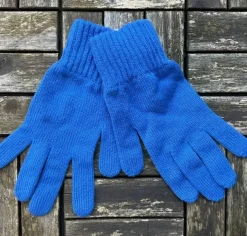 100% Lambswool Gloves Dark Blue - Ladies