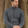 Men's Fisherman Full Zip Cardigan - Slate