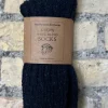 Mens Luxury Wool Blend Socks Navy