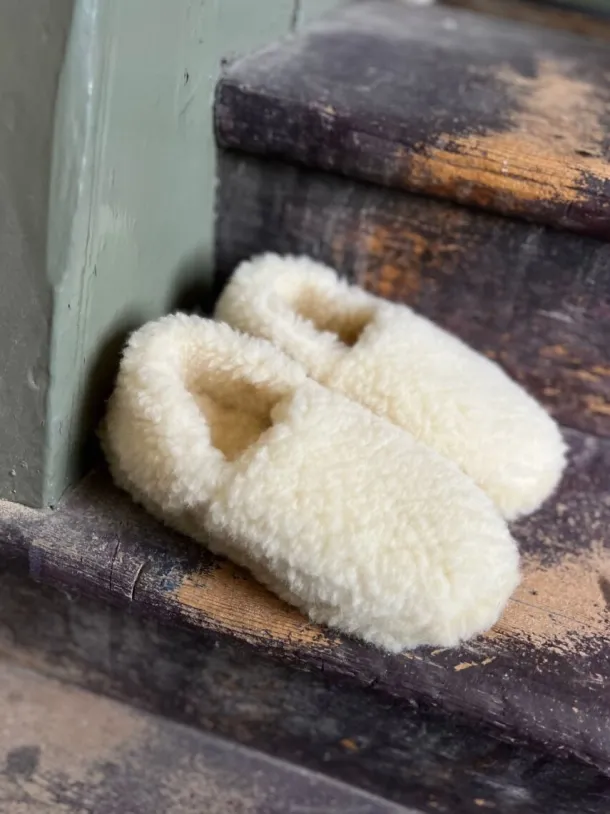 Merino Wool Slippers Natural