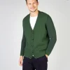 Pinstripe Cardigan Green