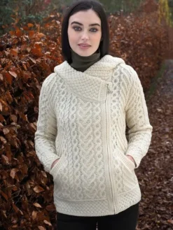 Side Zip Cardigan with Hoody