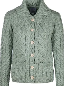 Supersoft Merino Wool Cardigan Green