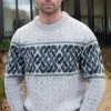 Unisex Jacquard Sweater Oatmeal