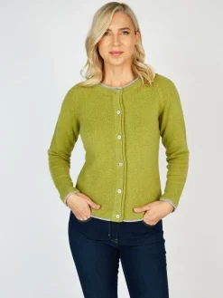 Wool and Cashmere Cardigan Apple